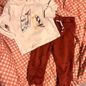 Kids Skateboard Print Matching set Outfit